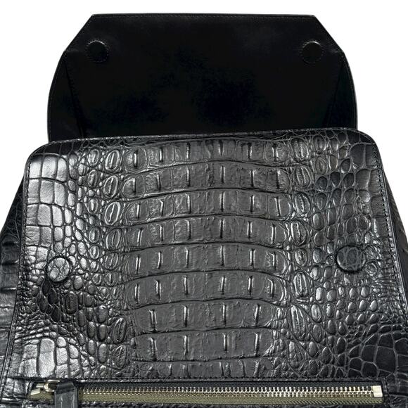URI MINKOFF ALLIGATOR PATTERN LEATHER BACKPACK - Picture 3 of 11
